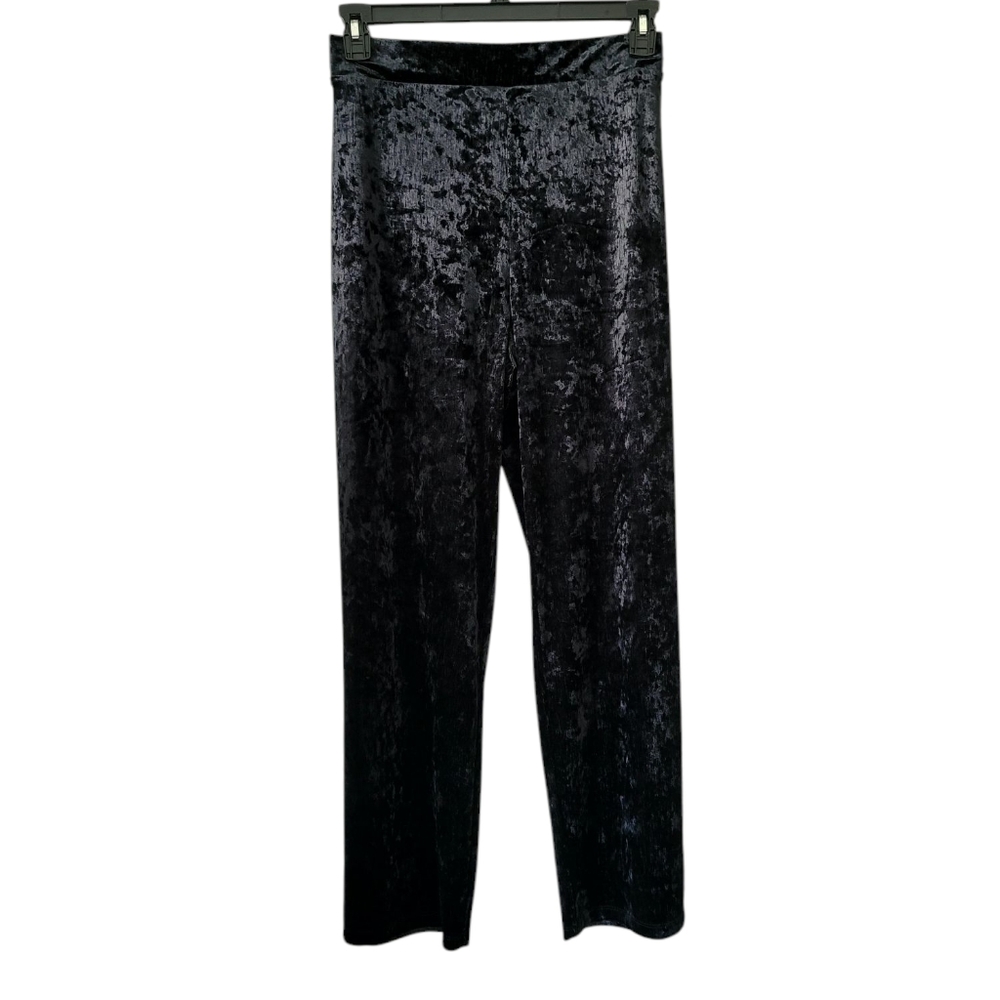 Investments Black Velvet Velour Pant Size L